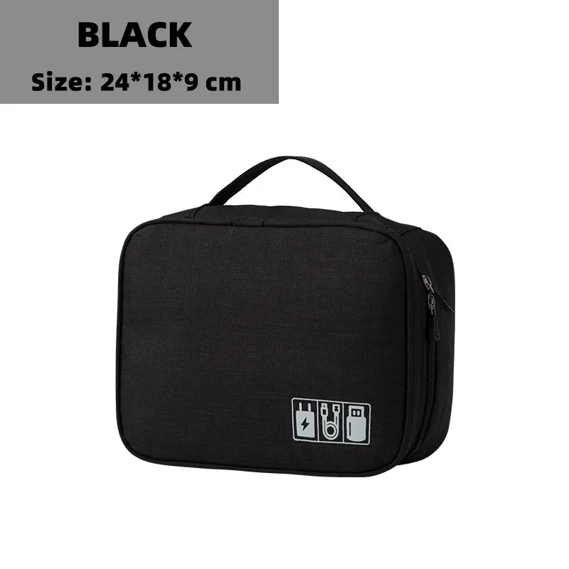 sac de rangement numérique électronique de voyage, écouteurs multifonctionnels de grande capacité, étui de protection pour câble de données, sac anti-poussière de voyage elec