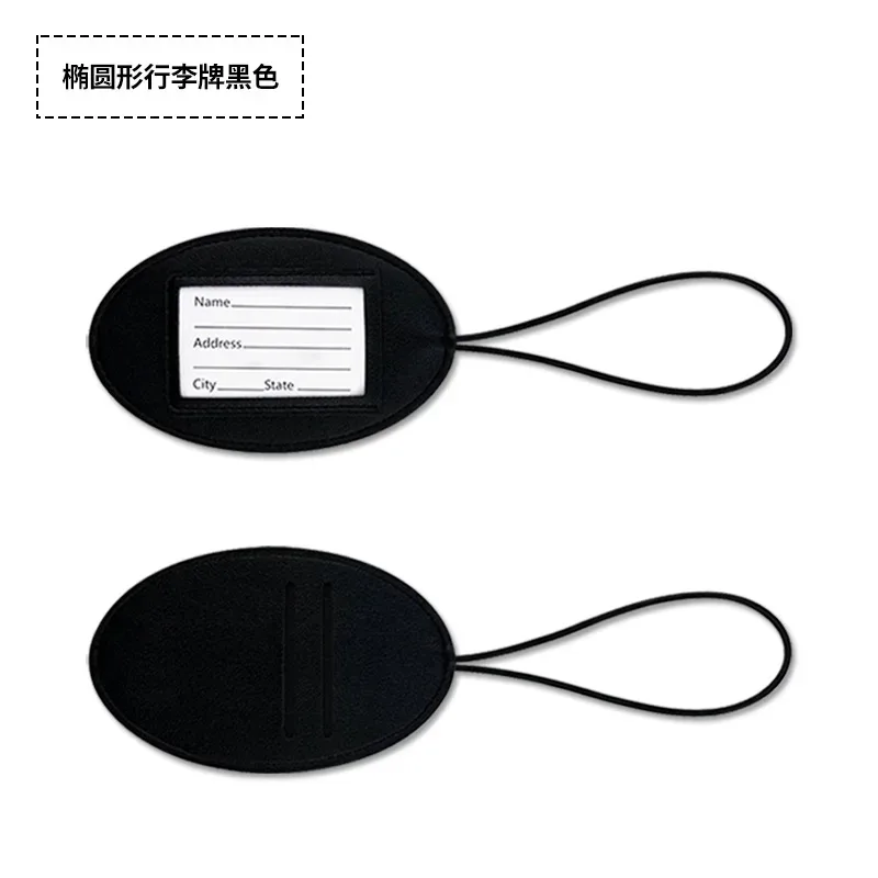 étiquette de bagage en cuir pu, mini, mignonne, pour nom, identification, carte d'embarquement, accessoires de voyage