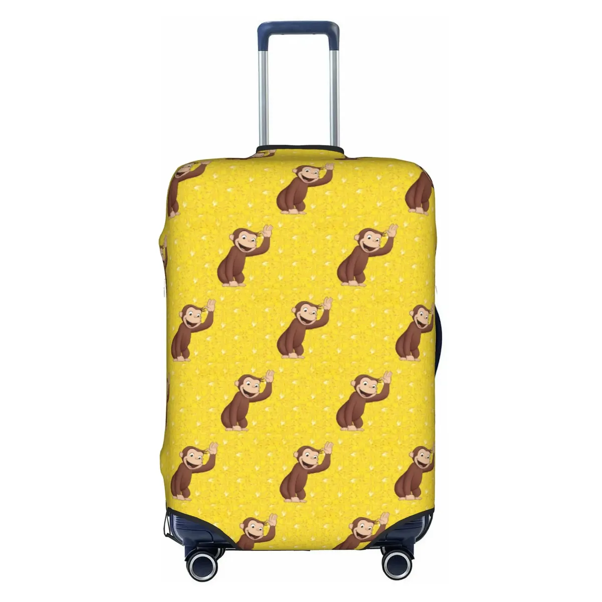 housse de valise anti-poussière, motif dessin animé curious george funny tv monkey anime, protection pour bagages de 18 à 32 pouces