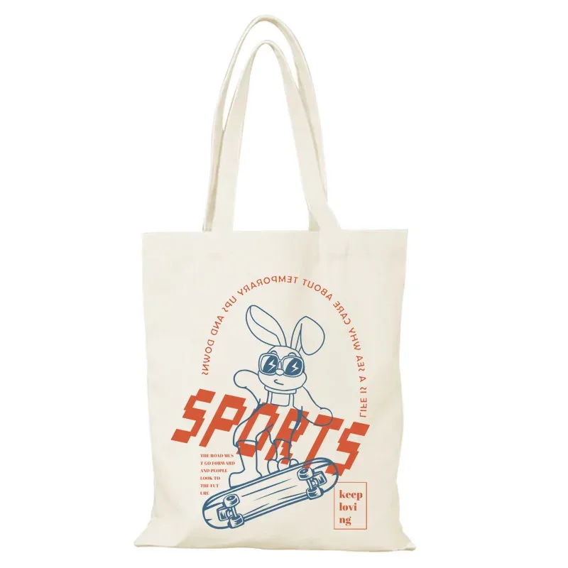 loisirs homme sac fourre-tout mignon nouveaux sacs à main eco sac caractère femmes sac à main dame sacs shopper shopping plage tissu toile épaule