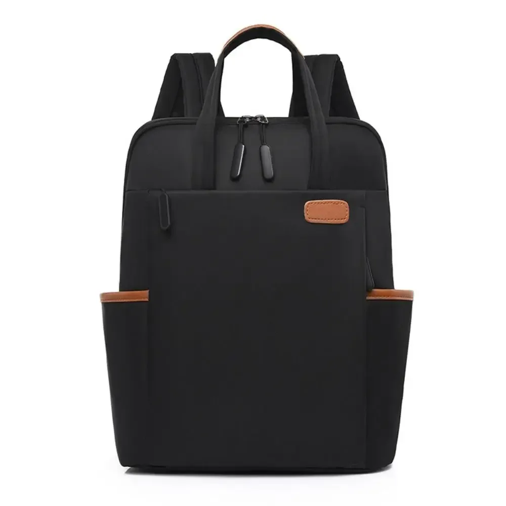 sac à dos pour ordinateur portable en tissu oxford, noir/kaki/rose/beige, imperméable, style décontracté, grande capacité, sac de voyage, extérieur