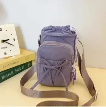 nouveau sac bandoulière léger pour téléphone portable pour femme, sac de sport extérieur, sac de cyclisme, porte-bouteille d'eau, sac de voyage, design à nœuds