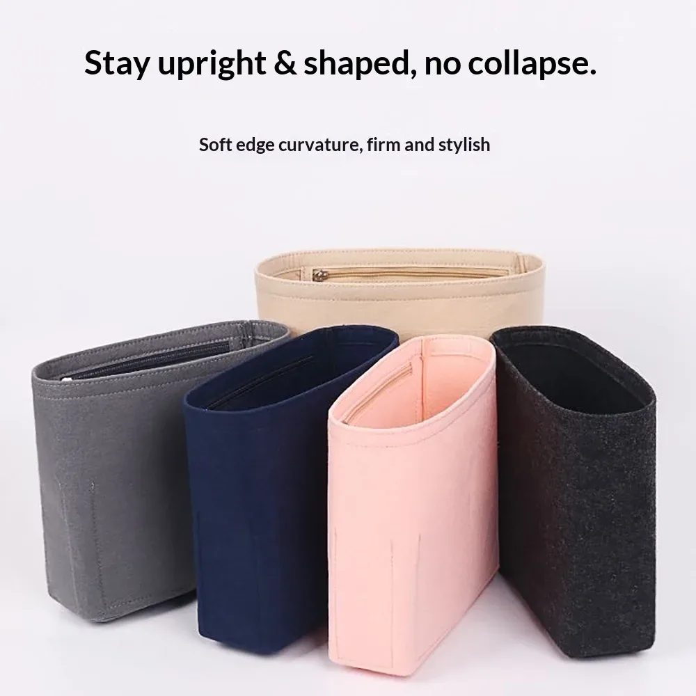 organisateur en feutre pour sac à dos longchamp le pliage vert/xtra, sac de rangement et de soutien doublé, sac de rangement pour cosmétiques