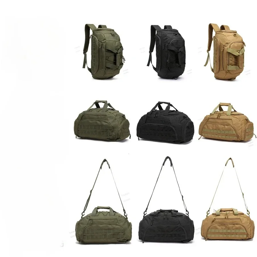 sac à dos de sport tactique 3 en 1 avec compartiment à chaussures, sac polochon convertible pour hommes et femmes, sac de voyage de nuit pour week-end
