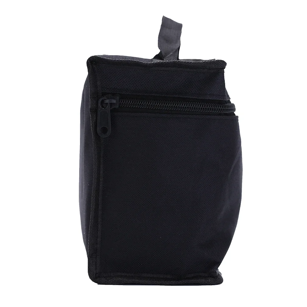 trousse de maquillage de grande capacité, sac cosmétique en toile pliante noire, stylo marqueurs d'art, fermeture à glissière, 5 tan
