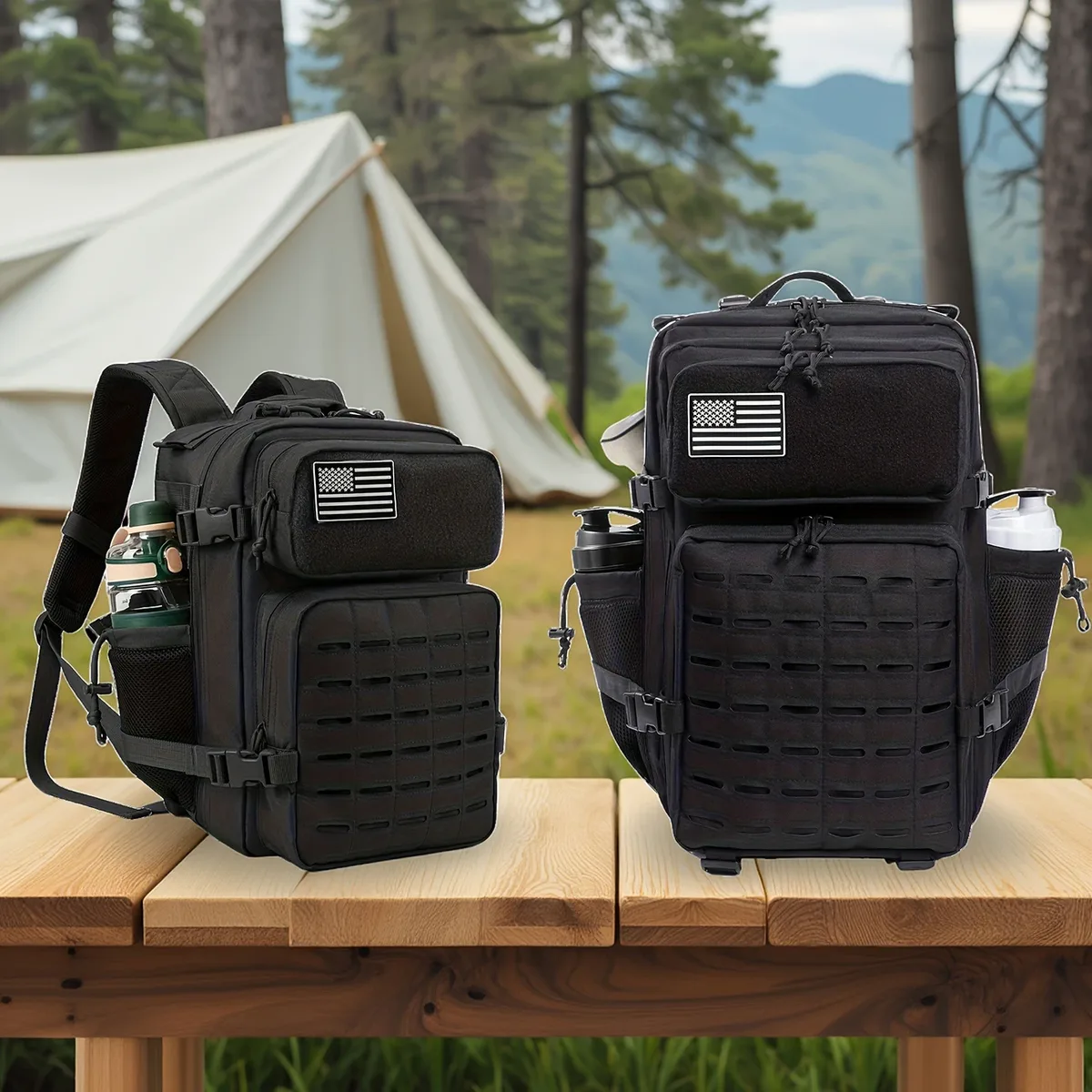 Sac à dos de randonnée 25L / 45L, adapté au camping, à la pêche et aux activités sportives, et idéal pour une utilisation quotidienne, la remise en forme et les voyages