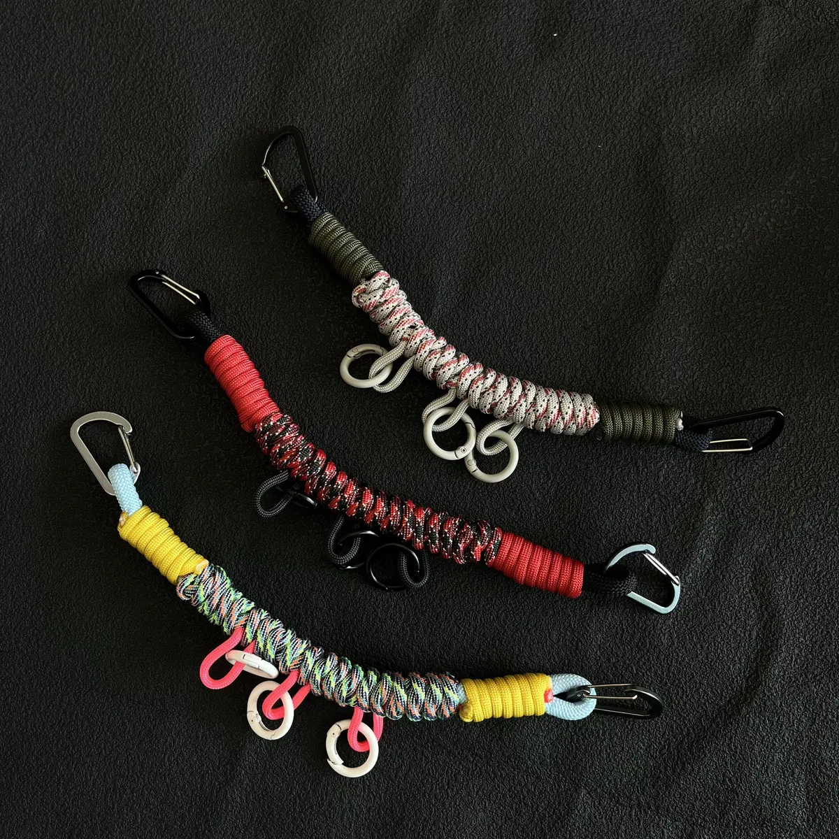 accessoires de sangle de sac multifonction en paracorde tressée à la main pour modification tactique extérieure diy, corde de suspension pour sac à dos