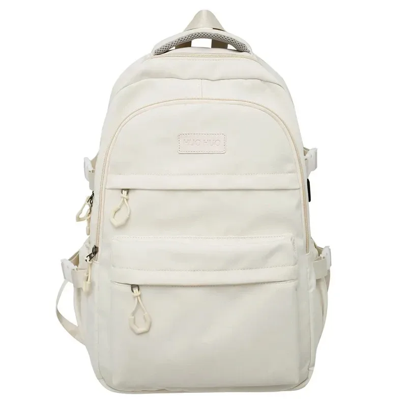 sacs d'école en toile de style collégial pour filles, cartable solide pour lycéens, version coréenne, sac à dos pour ordinateur portable pour femmes et garçons