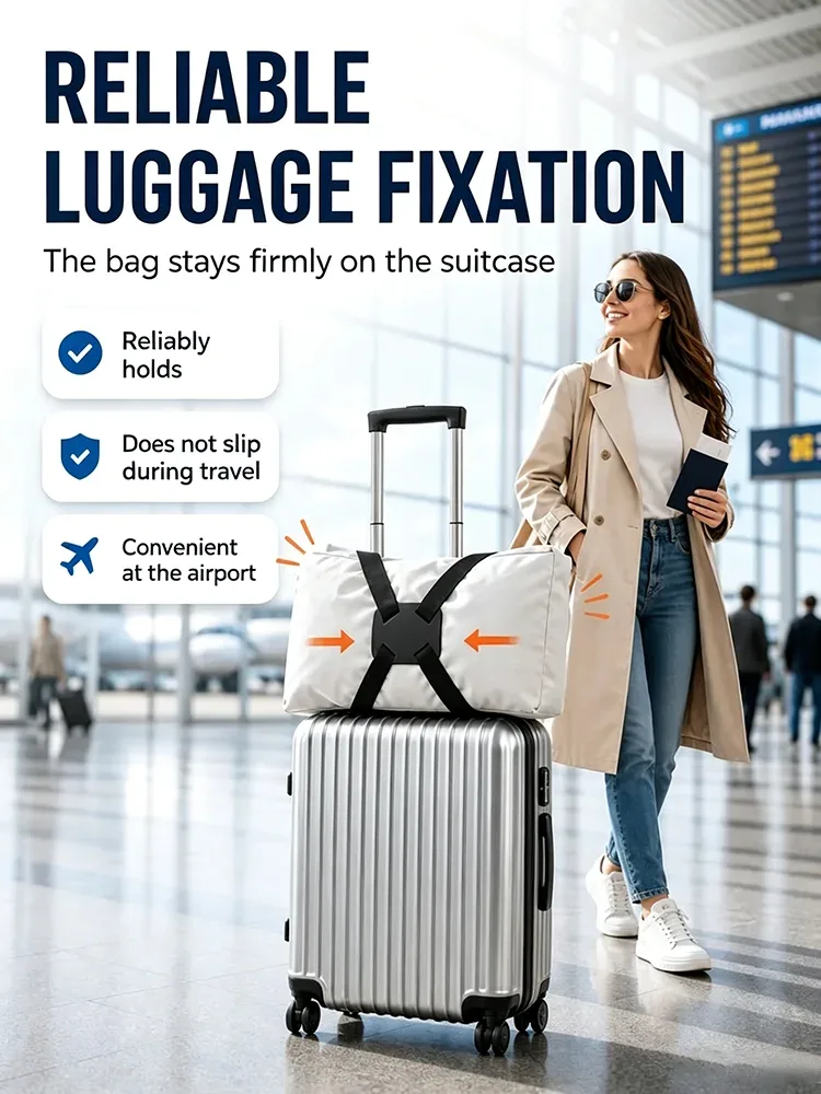 sangle de bagage réglable, ceinture de fixation élastique pour valise, sangle de fixation robuste pour bagages enregistrés