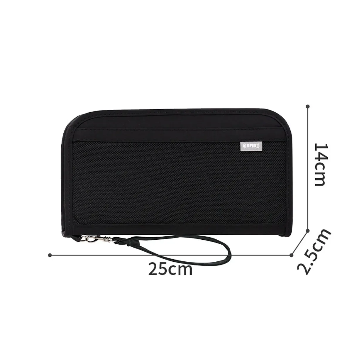 sac d'identification rfid de voyage, sac de rangement de billets aériens pour passeport d'embarquement, portefeuille multifonction léger de grande capacité avec sangle à main