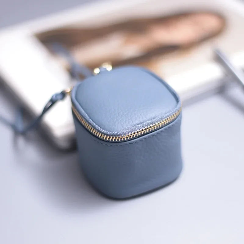 sac à cosmétiques en cuir véritable pour femmes, trousse à cosmétiques à la mode, pochette de maquillage, mini trousse de toilette, pochette à cosmétiques
