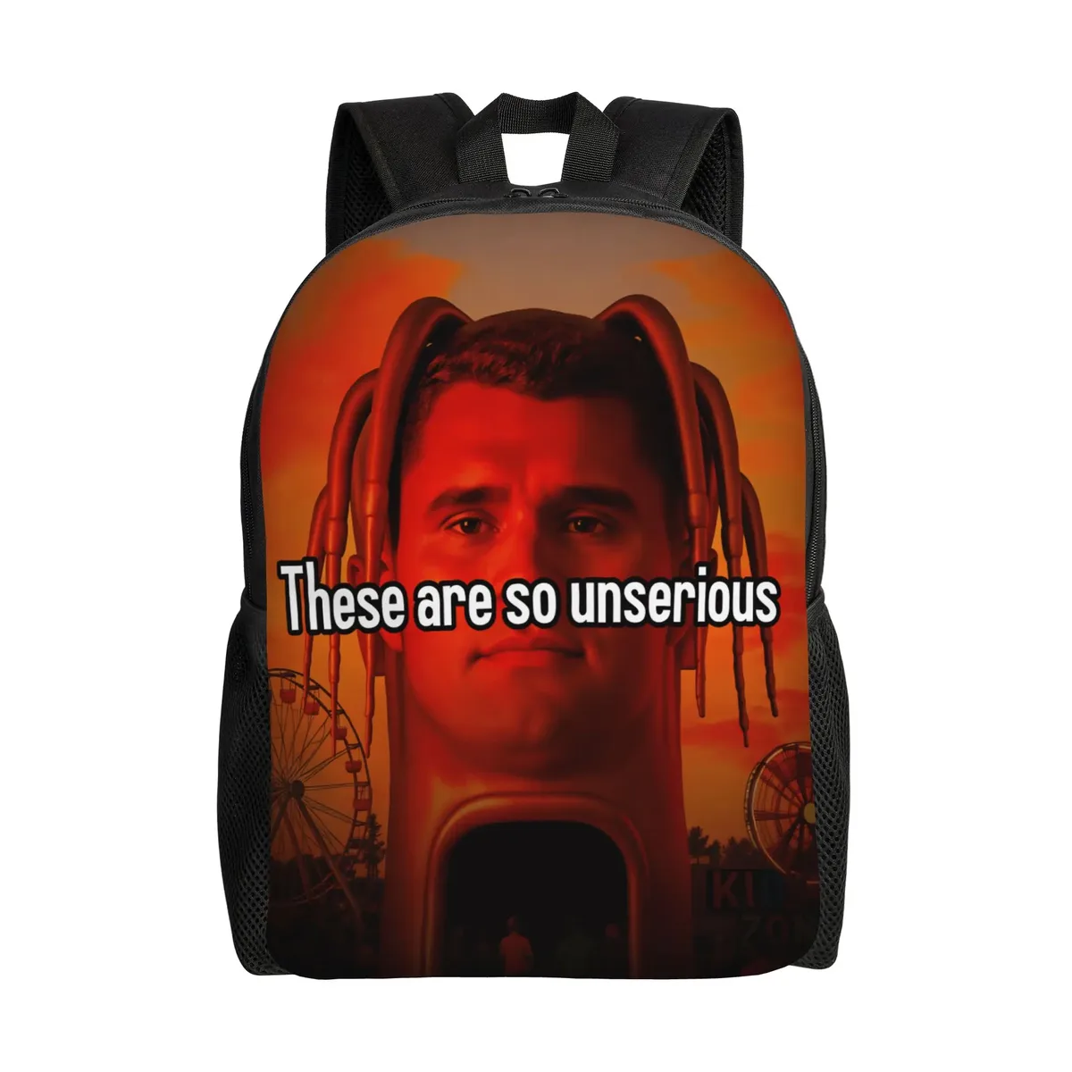 sac à dos charlie kirk angelic advocate kawaii, sacs à dos légers pour garçons, sacs de sport pour lycée, sac à dos design