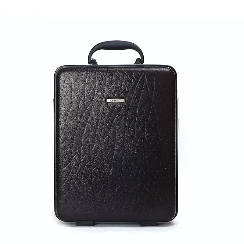 sacoche d'affaires pour homme, style vertical, avec serrure à code, pour documents et ordinateur portable 13-15 pouces, idéale pour les voyages et comme bagage cabine