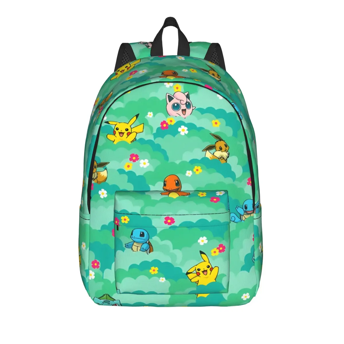 sac à dos à thème pokemon de dessin animé à la mode, design mochilas harajuku pour l'école, sac à dos de grande capacité