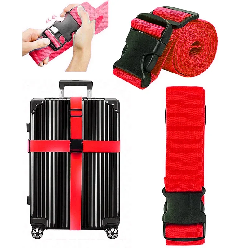 nouvelle sangle de bagage réglable, accessoire de voyage, sangle à boucle unique pour valise, ceinture d'emballage de bagages, accessoires de valise de voyage