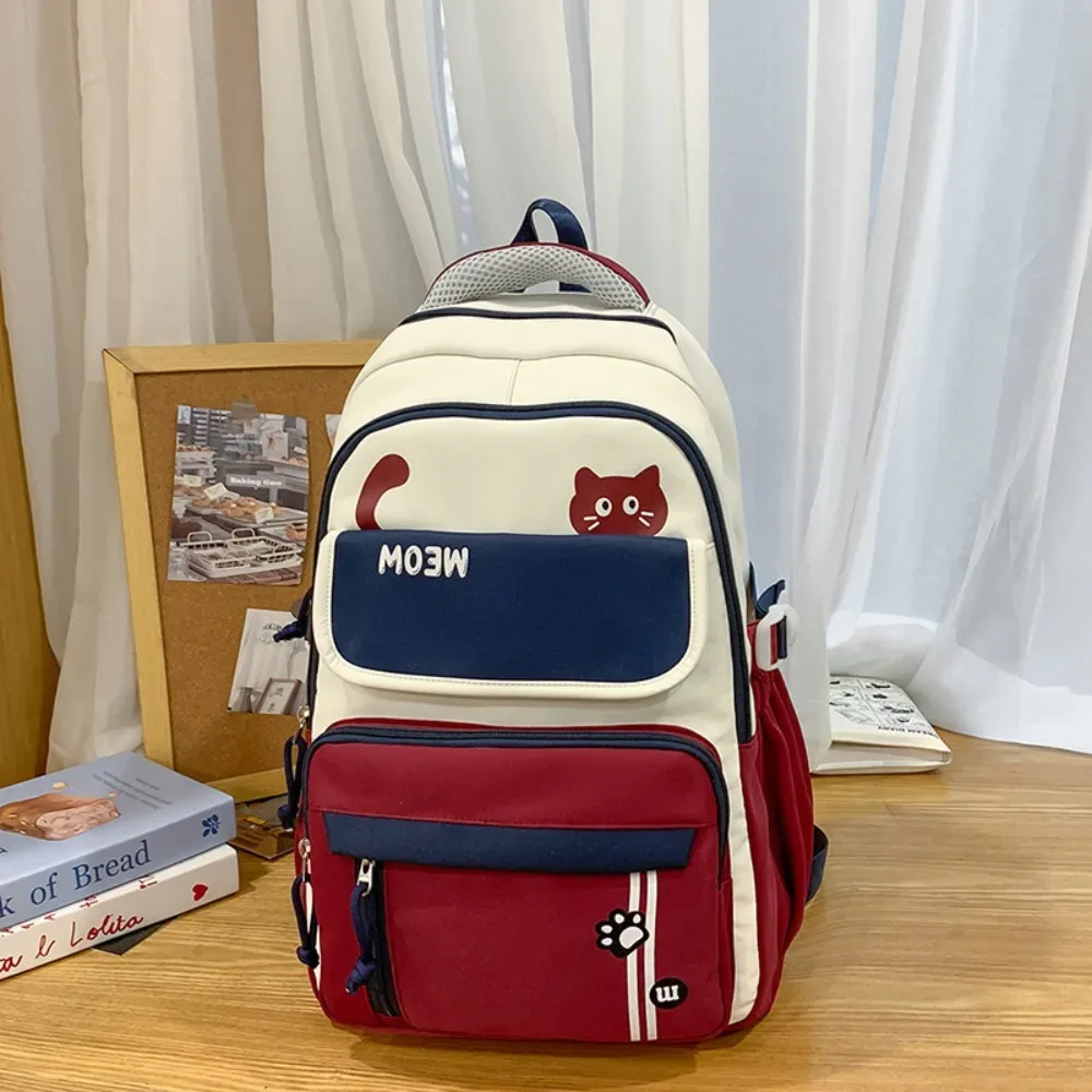 sac à dos scolaire léger, imperméable, grande capacité, double bandoulière, style universitaire esthétique, sac pour ordinateur