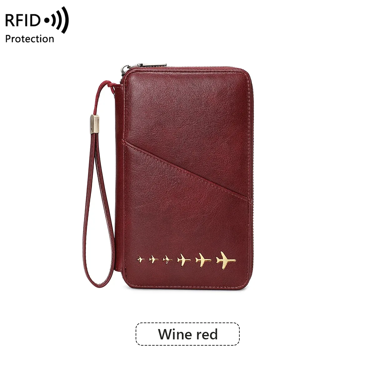 nouveau portefeuille porte-passeport familial rfid bloquant le sac de rangement de documents de voyage femmes hommes portefeuille de passeport multifonctionnel en cuir pu