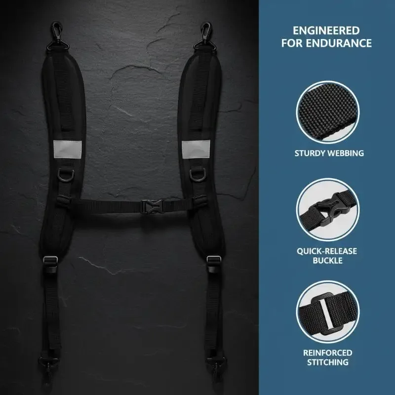 sangles de remplacement rembourrées antidérapantes pour sacs à dos, sangles réglables et durables pour sacs à dos d'ordinateur portable, camping, randonnée, usage quotidien et décontracté