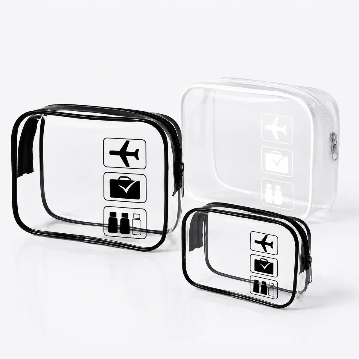 Sac de voyage portable transparent et étanche pour cosmétiques, grande capacité, sac de rangement pour articles de toilette et maquillage, organisateur pratique à emporter