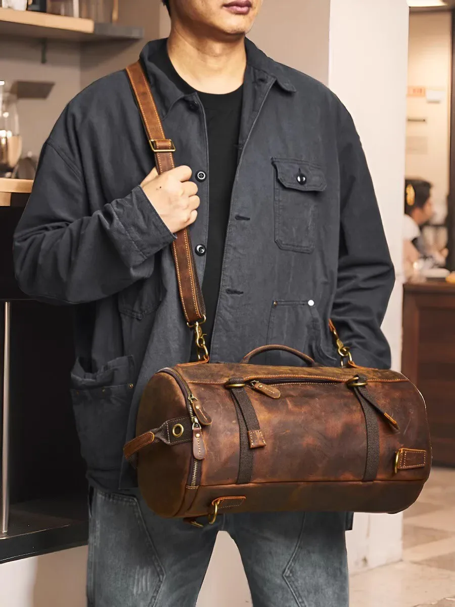 nupugoo-sac à dos multifonctionnel en cuir véritable pour homme, sac à main vintage, sac à bandoulière, sac à intervalles personnalisés