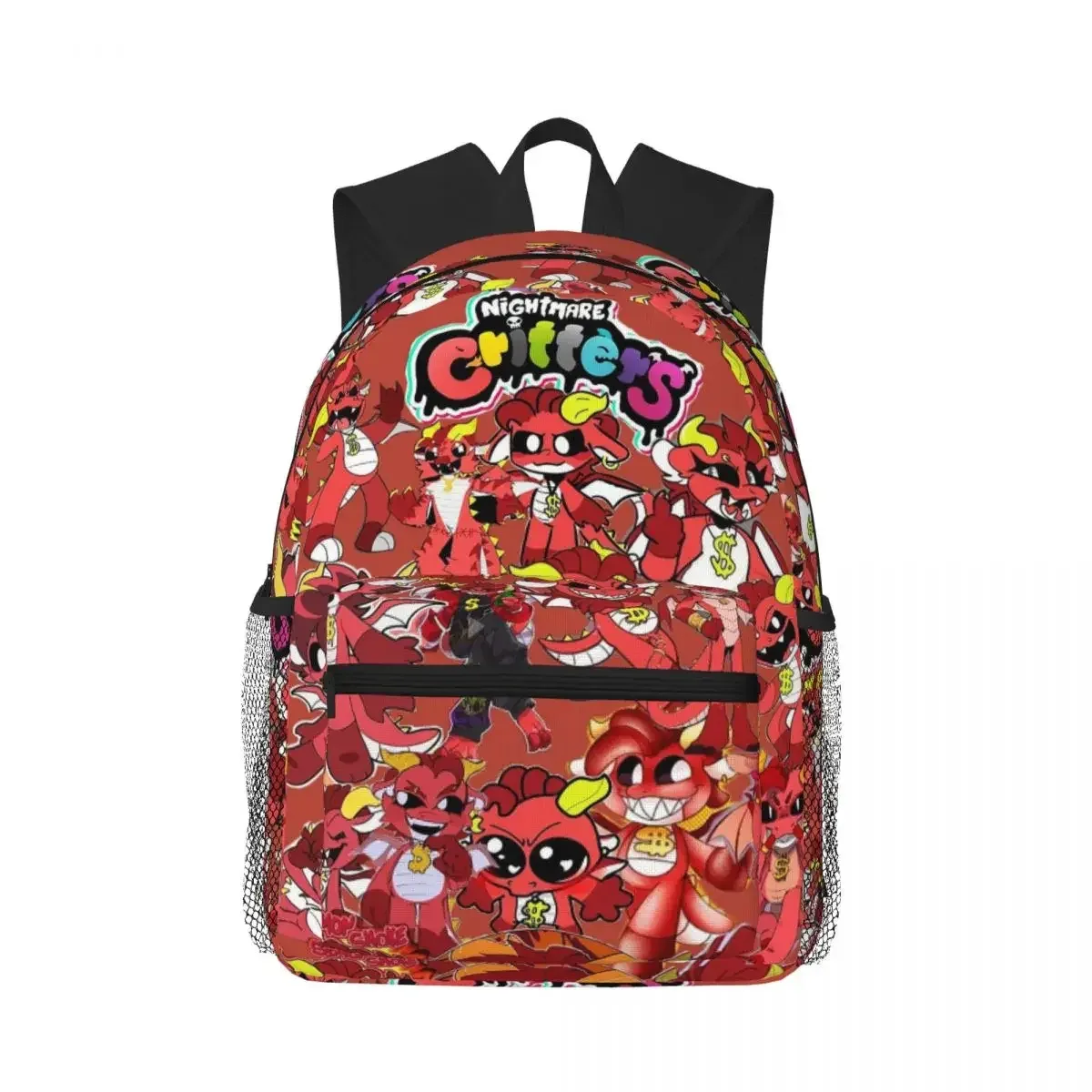 sac à dos d'étudiant avec motif de dessins animés nightmare critters, sac d'école, sac à dos de randonnée, sac de voyage pour hommes et femmes, sac à bandoulière tendance