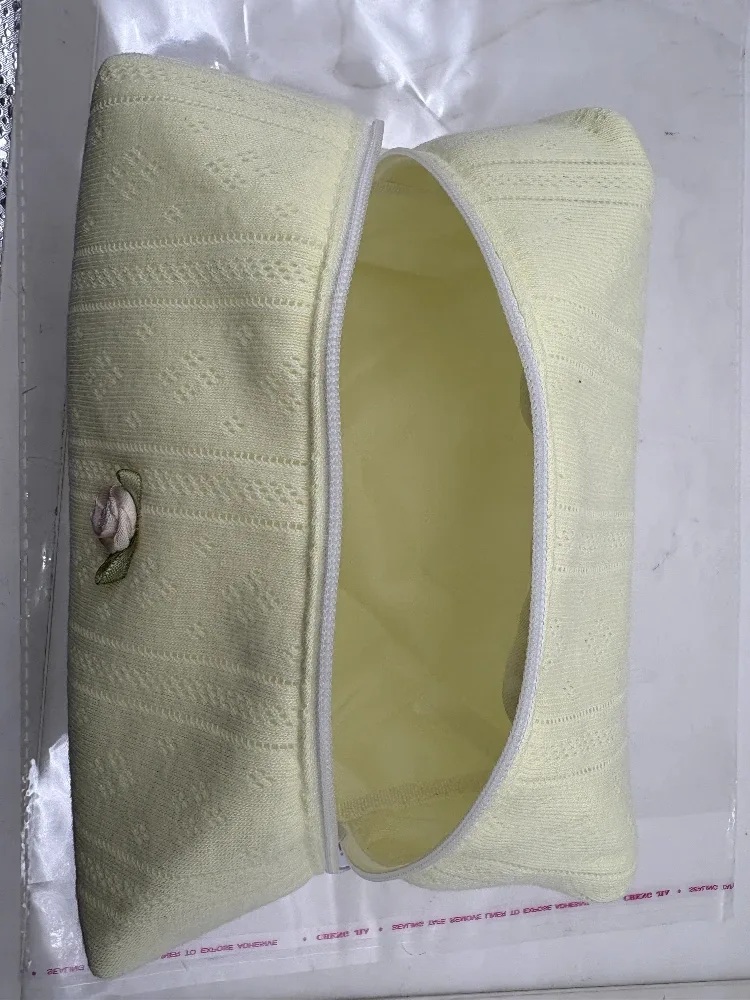 sac de rangement pour rouge à lèvres floral, trousse de maquillage, sac portable, grande capacité, câble pour écouteurs, élégant, simplicité, doux, mode ins, 1 pièce