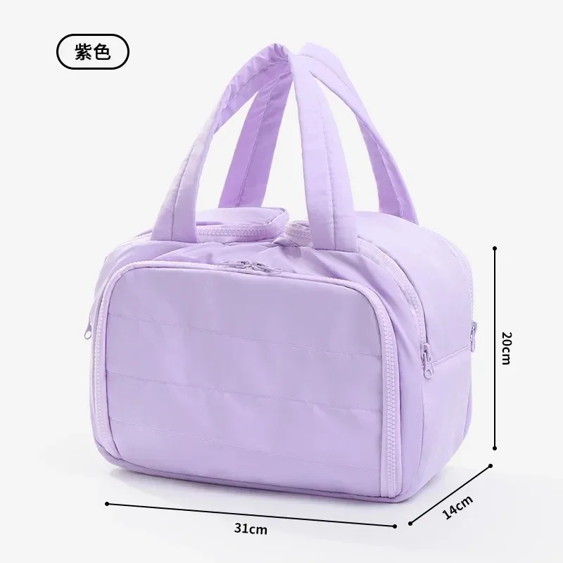 trousse de maquillage portable, trousse de toilette étanche de voyage, pochette de rangement de maquillage à la mode, trousse de toilette multi-compartiments pour cosmétiques