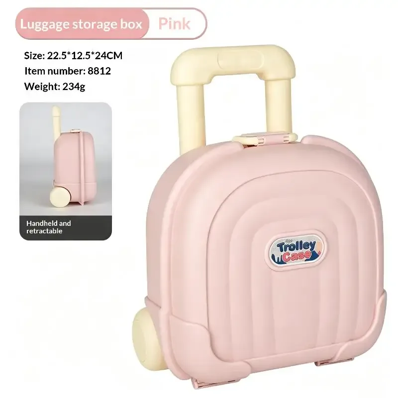 mini valise à roulettes mignonne pour enfants, coque épaisse durable, grande capacité pour le voyage des enfants, le rangement des jouets, des collations et des articles quotidien