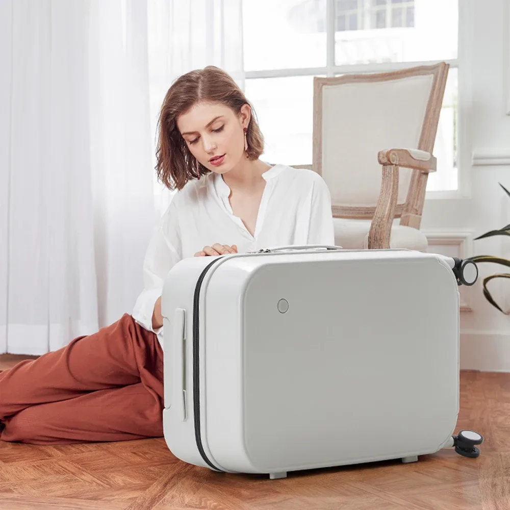 mixi – valise de voyage pour hommes et femmes, design breveté, valise à roulettes, boîtier de chariot roulant, sac à main de 18 pouces, 20 pouces, 24 pouces, contrôle 100% pc
