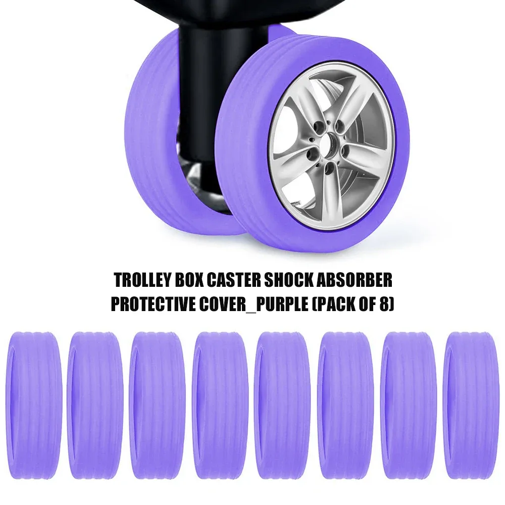 protecteur de roue en silicone, 32/8 pièces, compartiment à bagages, housse de protection de roue, boîtier de chariot, manchon à roulettes silencieux, accessoires de valise