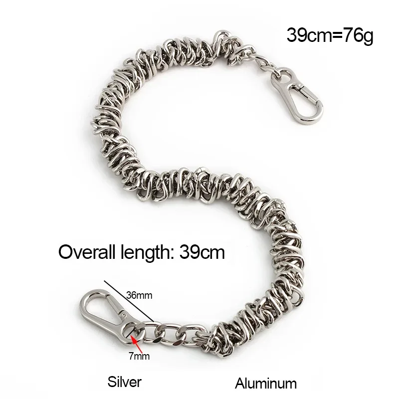 1pc chaîne en aluminium sac à bandoulière bandoulière remplacement chaîne sangle accessoires adaptés aux sacs à main portefeuille sac à bandoulière