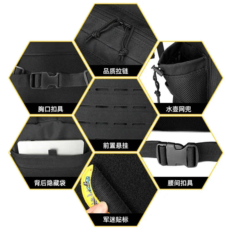 45l sac à dos extérieur pour hommes sac à dos molle sac à dos de randonnée avec support de bouteille sac de randonnée en plein air sac à dos de fitness