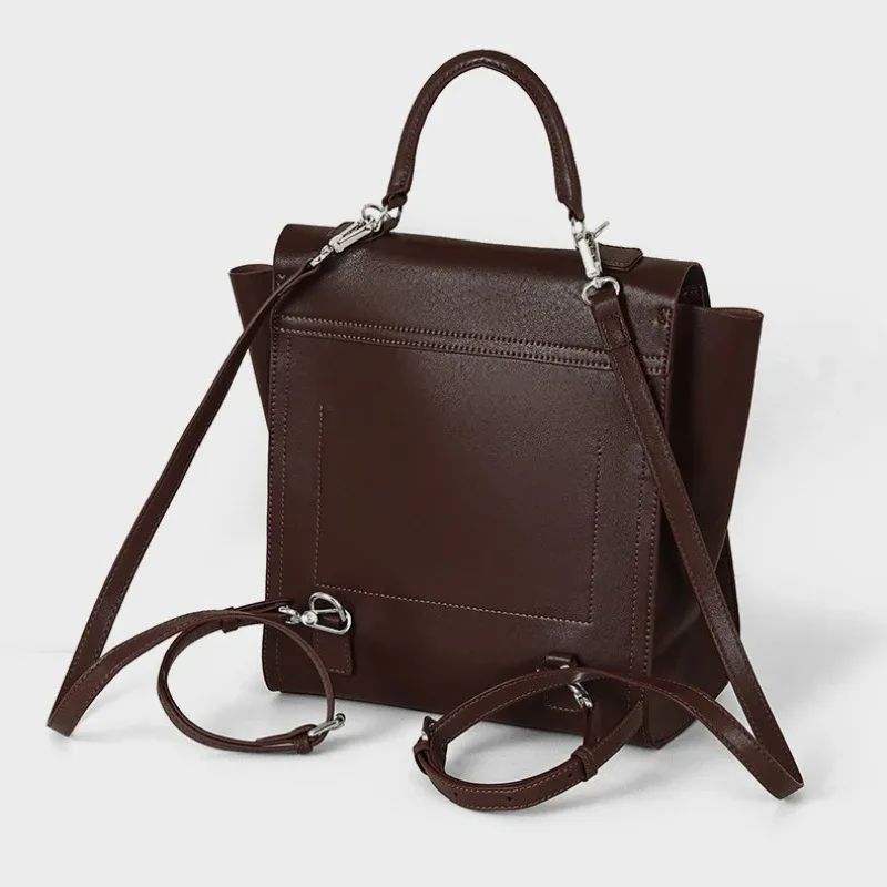 petit sac à dos coréen en cuir véritable pour femmes, sac à dos léger pour les trajets quotidiens à l'université, sac de voyage décontracté haut de gamme