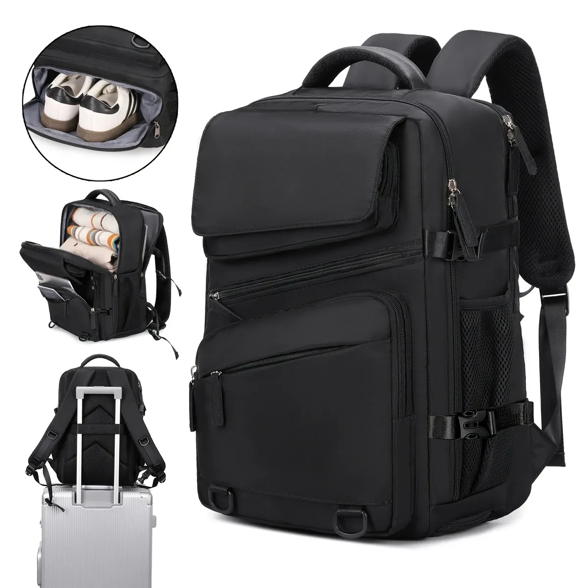 sac à dos d'affaires pour hommes et femmes, sac à dos extensible de grande capacité, sac à dos pour ordinateur, sac à dos, sac de voyage