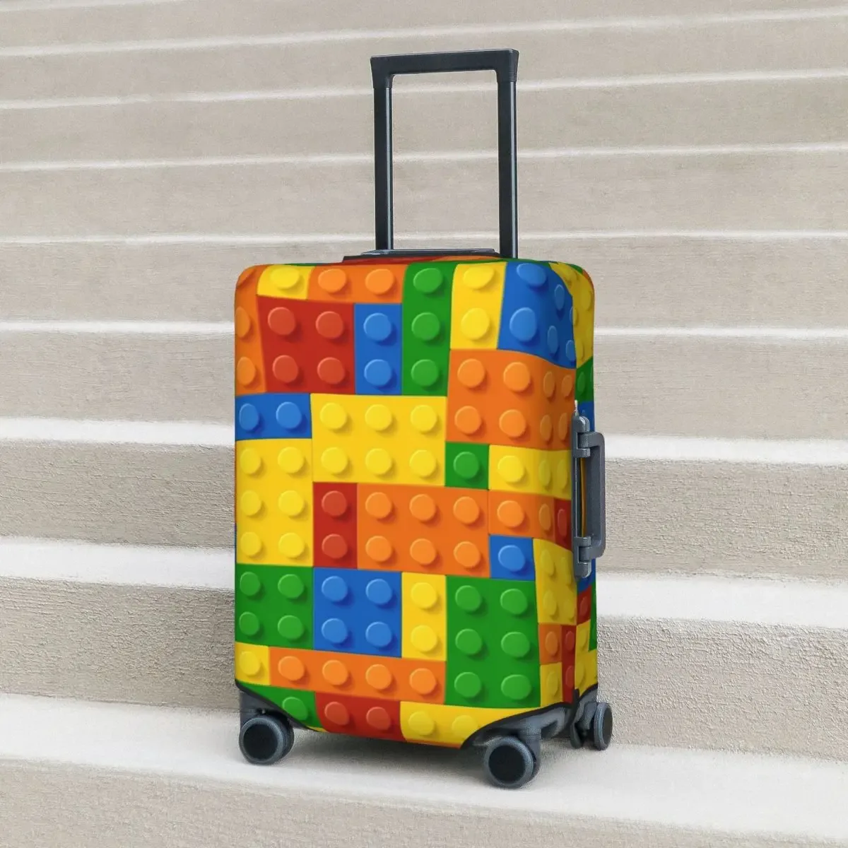 Blocs de Construction, couvercle de valise imprimé, brique de Construction, protection pratique pour affaires, accessoires de bagages, vacances