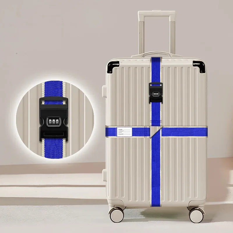 sangles à bagages avec cadenas à combinaison, sangles épaissies pour valises et chariots, sangles à cadenas à combinaison pour voyages internationaux