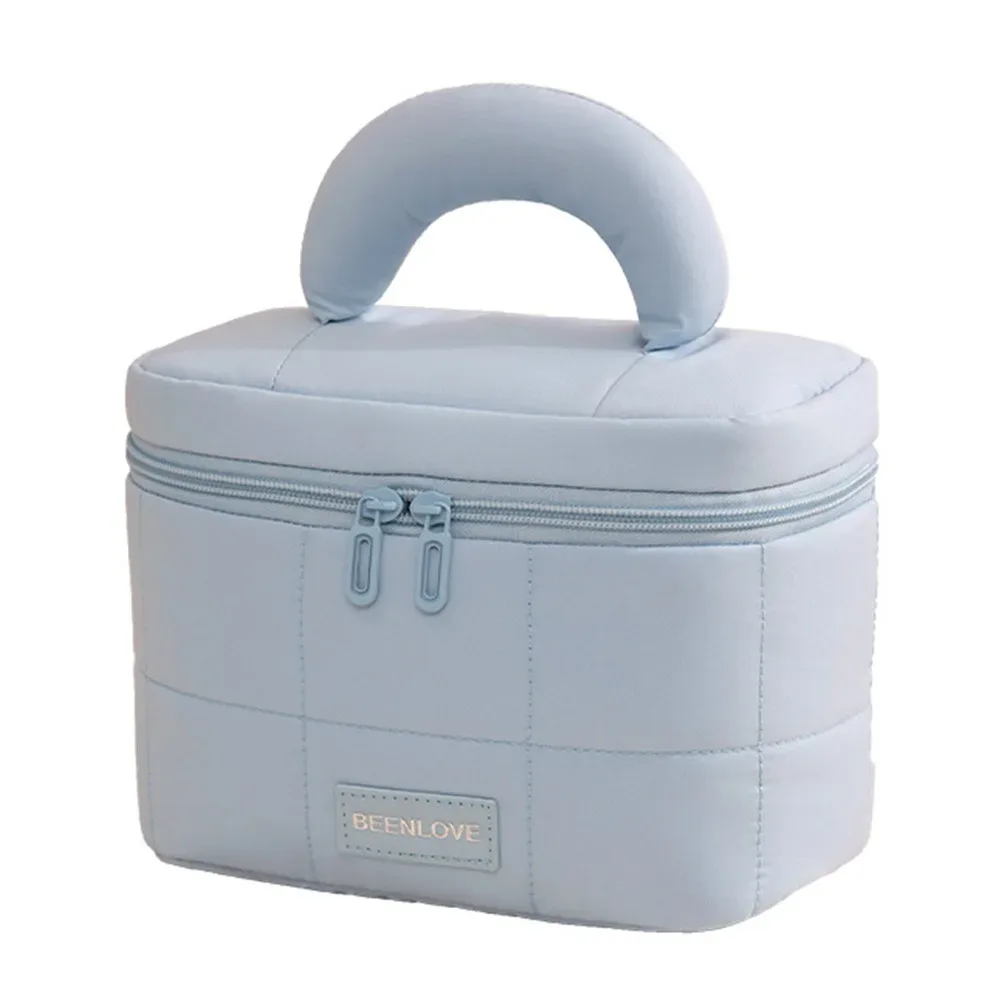 trousse de maquillage de grande capacité, sac à cosmétiques portable de voyage, pochette de rangement de voyage multifonctionnelle multi-compartiments