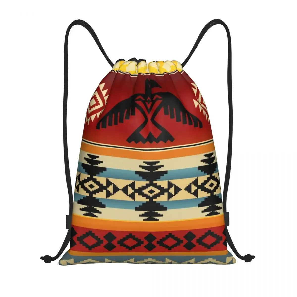 sac à dos navajo native american tribal pattern proximity wstring pour hommes et femmes, sac de sport pliable, sac de sport, sac d'entraînement