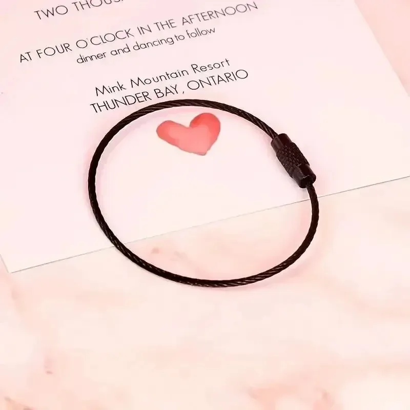 étiquette de bagage en fil d'acier inoxydable coloré, 10 pièces, clip de porte-clés durable et facile à installer, parfait pour les voyages et l'usage quotidien