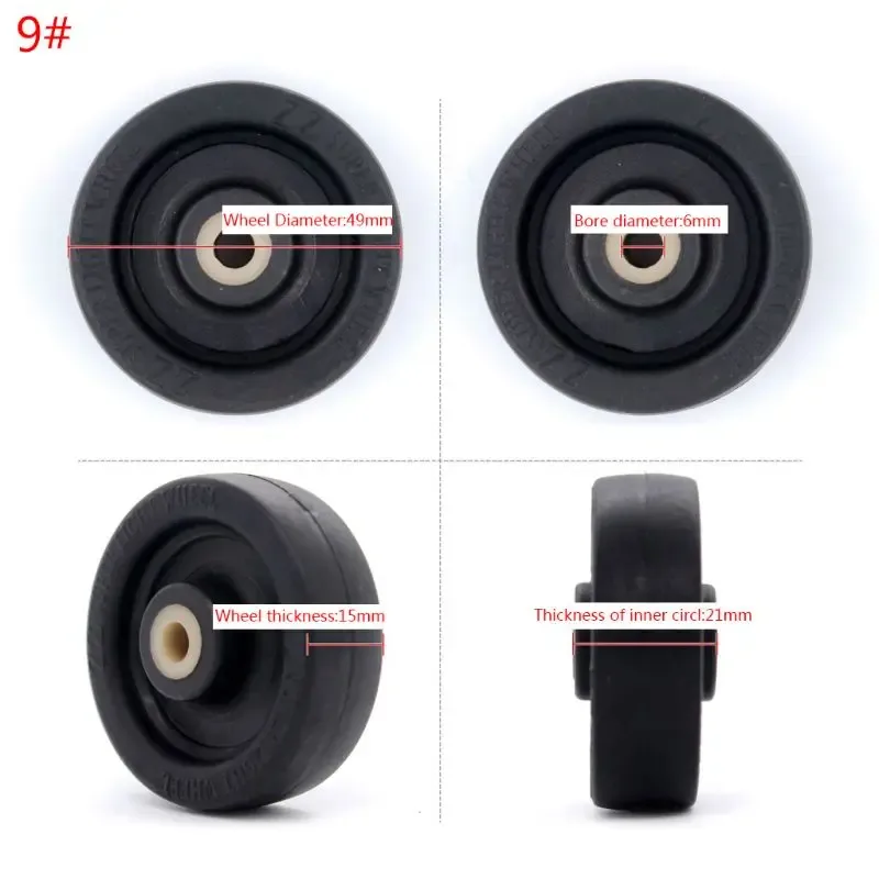 roulettes pivotantes en plastique, 1 pièce, roue rotative pour bagages, pièces rechange pour valise