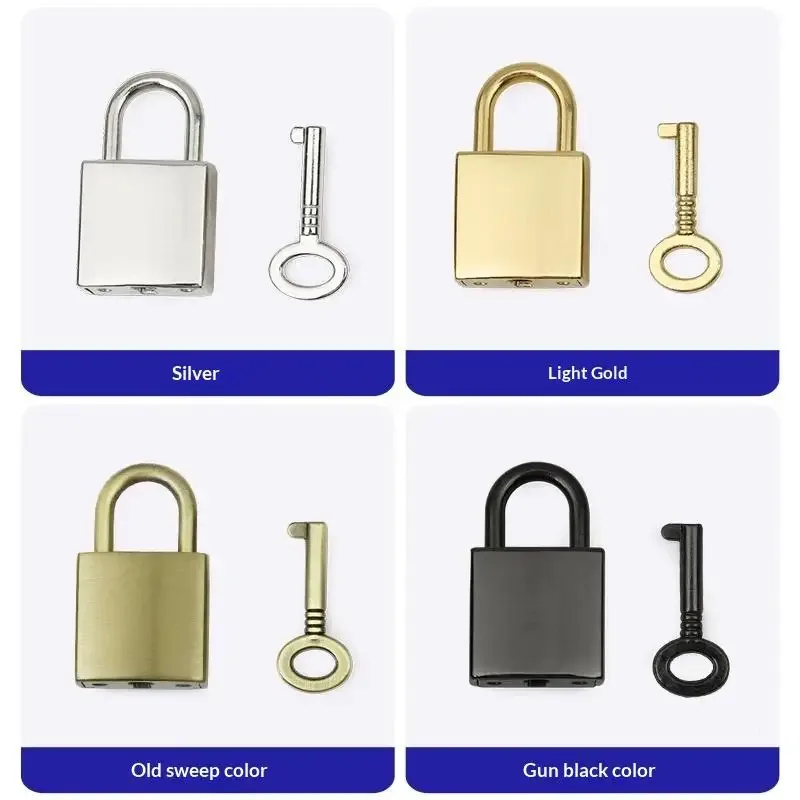 Cadenas miniatures en métal de haute qualité avec clé pour bagages, boîte à bijoux, boîte de rangement, journal, valise, sac – Ensemble de cadenas