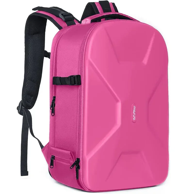 sac à dos pour appareil photo de photographie dslr, coque rigide étanche de 15 à 16 pouces avec support pour trépied et compartiment pour ordinateur portable canon/nikon/sony