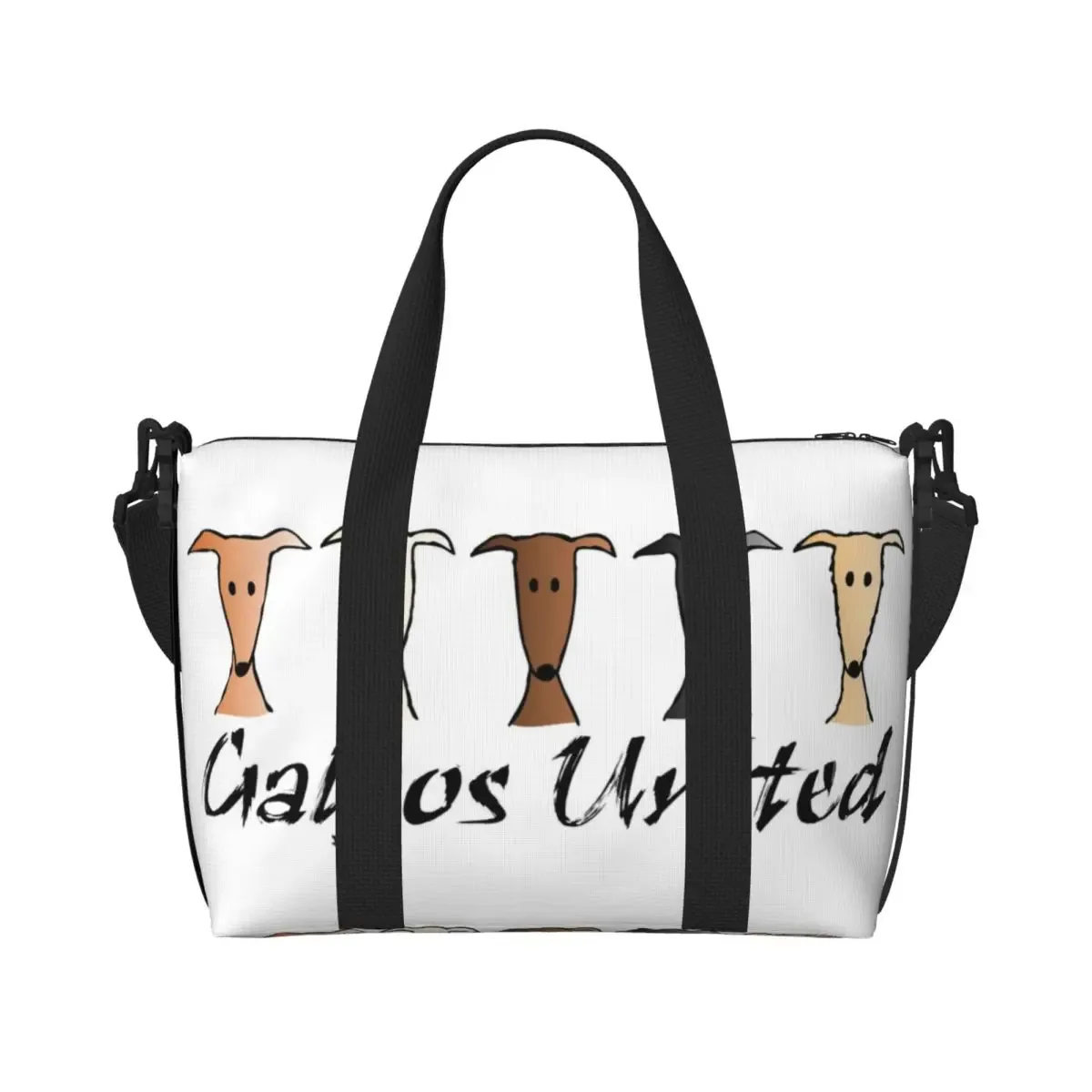 sac fourre-tout personnalisé whippet peeping pour femme, grande capacité, lévrier lévrier, sac de voyage pour chien, salle de sport, plage