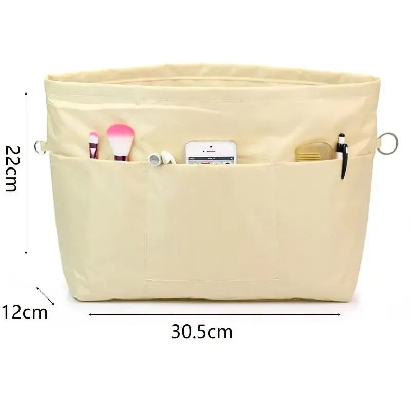 sac de rangement cosmétique vintage avec fermeture éclair, multi-poches, couleur unie, multifonctionnel pour femmes