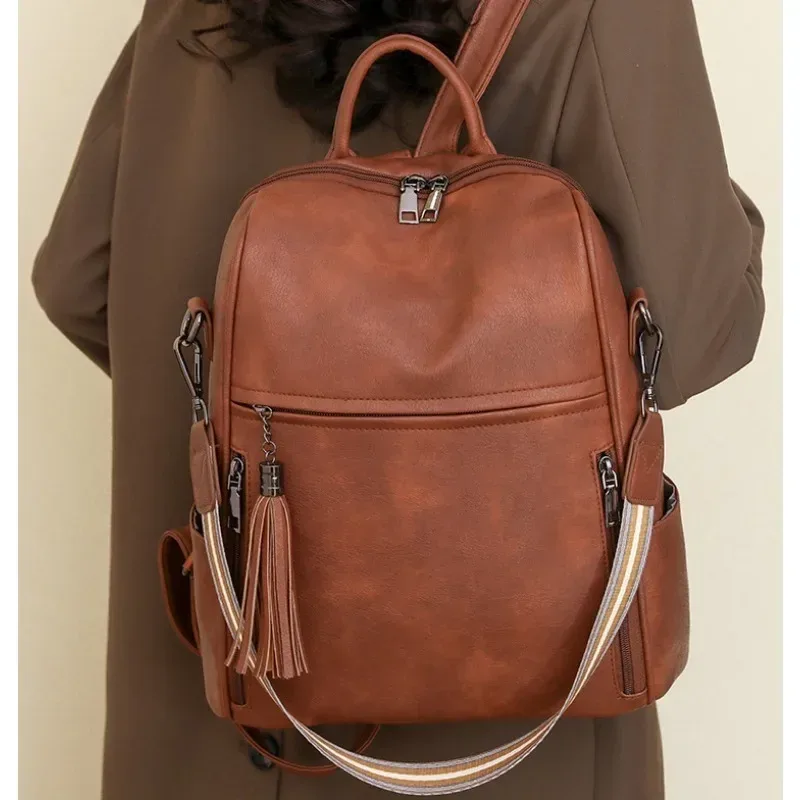 Sac à dos antivol pour ordinateur portable de voyage pour femme, sac à livres universitaire, grande capacité, sacs initiés par l'ordinateur, degré d'eau, dames