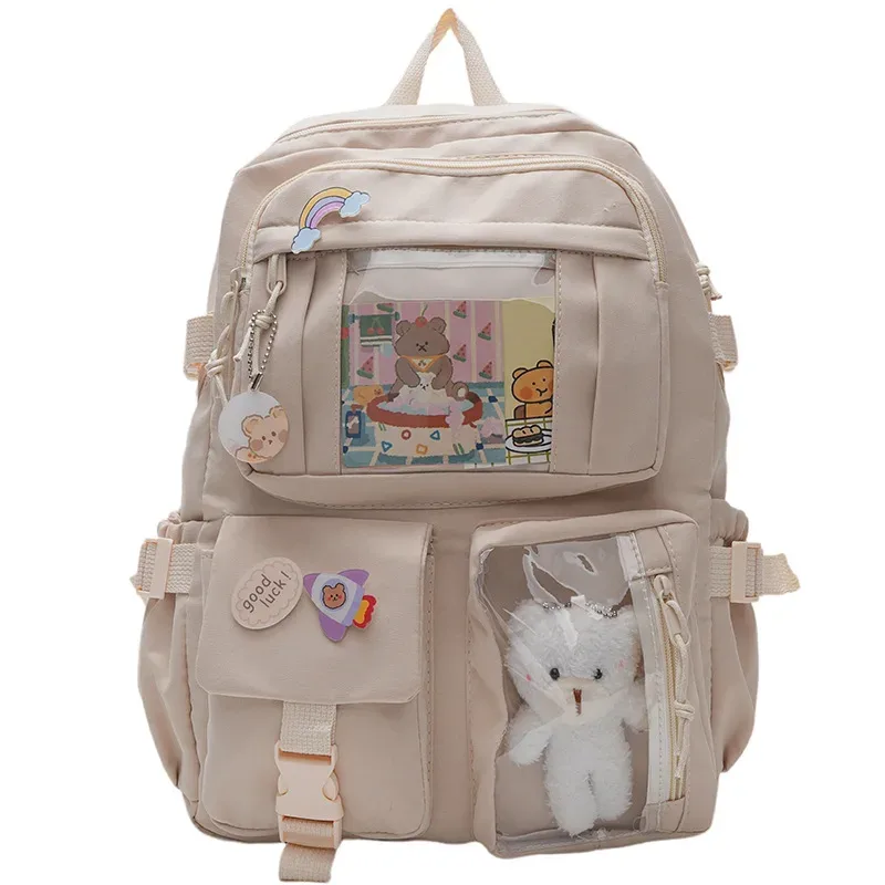 sac à dos de style japonais pour filles, sac mignon de style coréen kawaii, sac d'étudiant pour le campus, sac à dos décontracté grande capacité pour ordinateur portable 2026