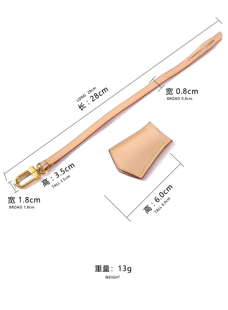vachetta cuir clochette sac à main breloque pour speedy alma sac à main neverfull mm pm gracieuse valise de voyage charme de bagage