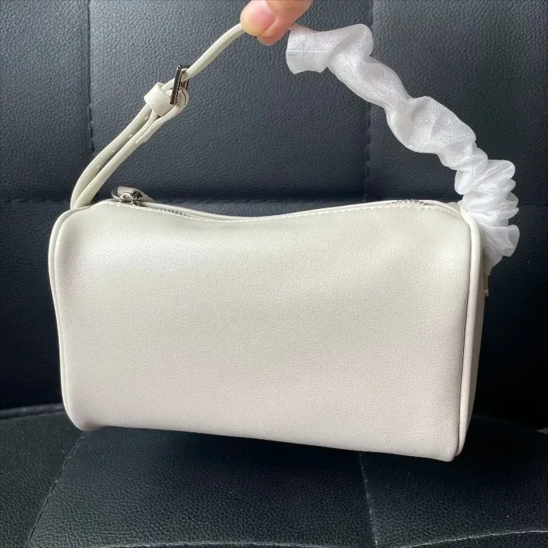 sac à main de luxe années 90 en cuir de vachette souple et daim véritable, mini sac bandoulière vintage pour femme