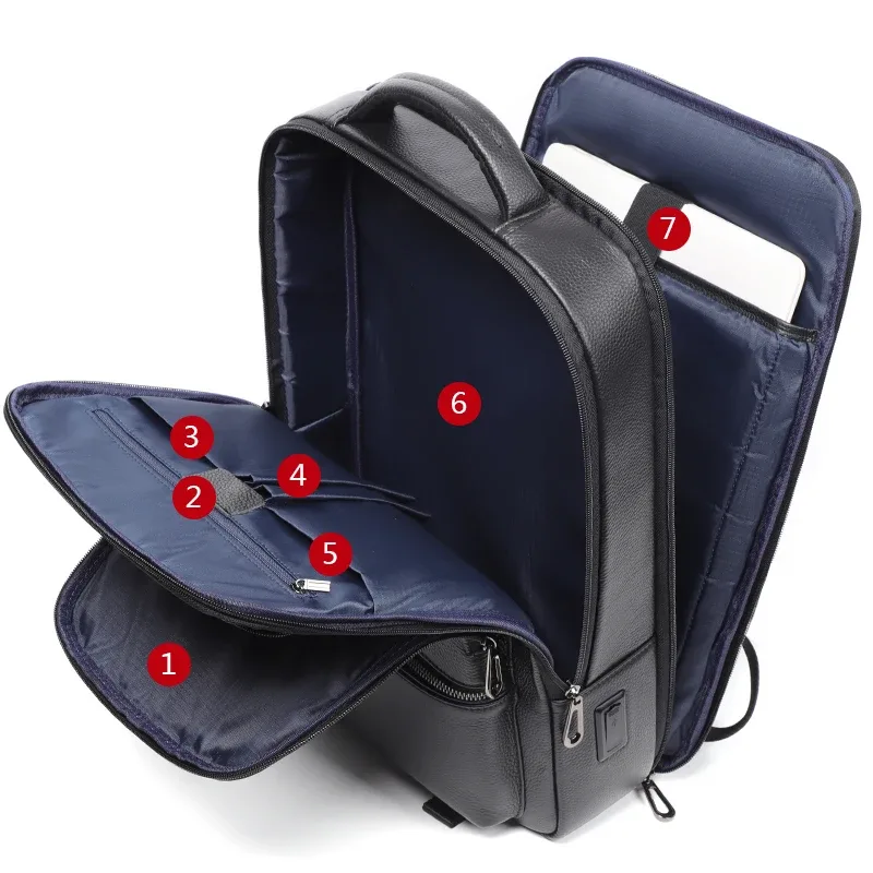 100% cuir de vache naturel 15.6 pouces sac à dos pour ordinateur portable hommes usb sac à dos en cuir véritable sac de voyage grand cartable pour garçons mochila