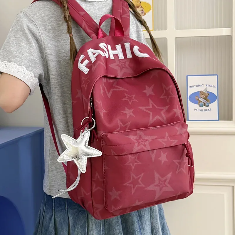 sac à dos tendance grande capacité pour lycée et université, style coréen léger et à la mode pour femmes